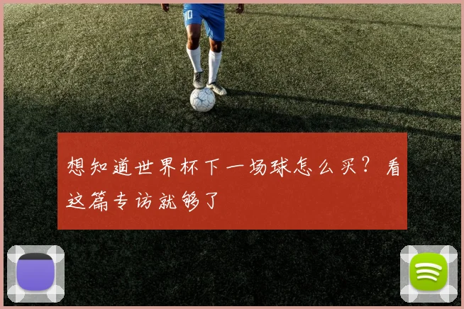 想知道世界杯下一场球怎么买？看这篇专访就够了